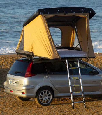 NaitUp Quatro – Tente de toit rigide aluminium – Installation rapide – Grand couchage