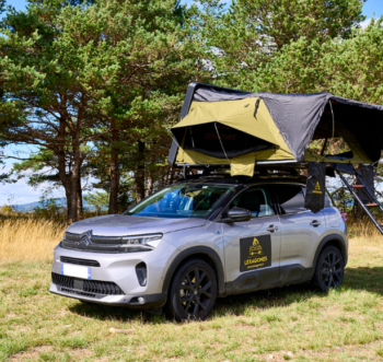 Tente de toit rigide Lexagones Famille XL – 205 × 190 cm couchage – Outdoor