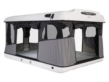 Tente de toit James Baroud Evasion M EVO – Couchage 198×140 cm, ventilation solaire intégrée