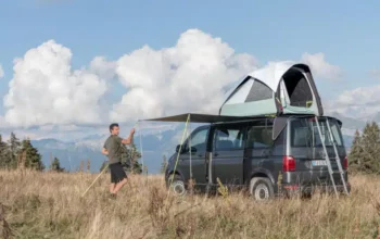 Quechua Van 500 Fresh & Black – Tente de Van Gonflable 2 Places, Matelas Inclus