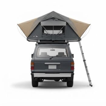 Horntools Track 130 cm – Tente de Toit pour Voiture 2 Personnes avec Matelas et Échelle