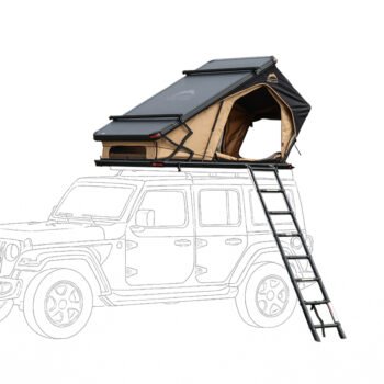 Tente de toit Wild Land Bush Cruiser Pro 140 V2 – Hard shell aluminium – Camping outdoor