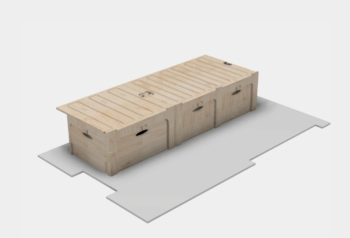 Lit peigne pour van et fourgon aménagé – structure convertible + grand coffre de rangement