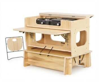 Meuble cuisine pour van et fourgon aménagé – module cuisine intérieur avec rangement